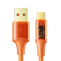 맥도도 아이스 USB A타입-C타입 고속충전 케이블 CA-209, 1.8m 오렌지(CA-2093), 1개