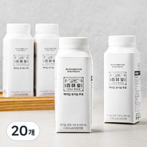 백미당 동물복지 인증 유기농 우유, 200ml, 20개