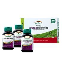 자미에슨 츄어블 멀티비타민 미네랄 선물세트, 3병, 81g