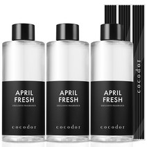 코코도르 디퓨저 리필액 3개 + 리드스틱 15개입, 에이프릴프레쉬, 200ml
