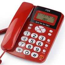 아이텍 발신자정보표시 CID 유선 전화기, IK-320(레드)