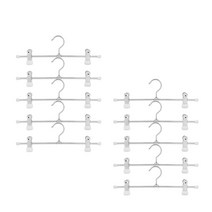 마와 논슬립 옷걸이 치마바지걸이 클립형 K30D, 화이트, 10개