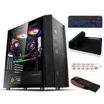 포유컴퓨터 게이밍 에디션 20 조립PC 랜덤발송 (라이젠5-5600X WIN10 Home RAM 16GB NVMe 500GB + RTX3070Ti) + 게이밍 기계식 키보드 + 게이밍 장패드 + 5구형 멀티탭 + USB 32GB, 기본형