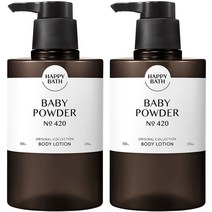 해피바스 오리지널컬렉션 바디로션 베이비파우더, 500g, 2개