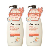NEW 아비노 데일리 모이스춰라이징 에너자이징 바디 워시, 532ml, 2개