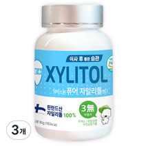 닥터스원 퓨어 자일리톨 캔디, 80g, 3개