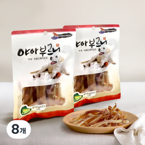 야아부르니 국내산 강아지 수제간식, 돼지귀슬라이스, 8개