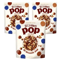 오그래놀라 팝 초코아몬드, 3개, 370g