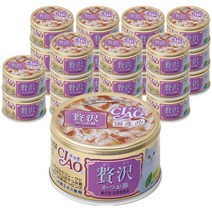 이나바 고양이 챠오 제이타크캔, 24캔, 가츠오부시&참치&닭가슴살 (A-145)