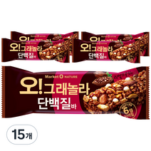 마켓오 오 그래놀라 단백질바, 40g, 15개
