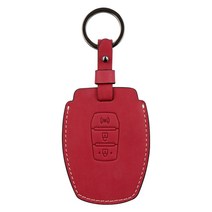 네임드 Origin 가죽 스마트키 케이스 SS01 쌍용 G4렉스턴 외 호환, 레드와인