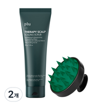 플루 두피 스케일링 스크럽 + 두피 마사지 브러쉬 세트, 200g, 2개