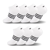 프로스펙스 남성용 E19타입 스포츠캐쥬얼 스니커즈 양말 7족, 1세트, 화이트