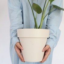 모리앤 베이직 원형 저면관수 화분, 화이트