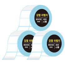 다다 감열라벨지 600매 80*50mm, 3롤