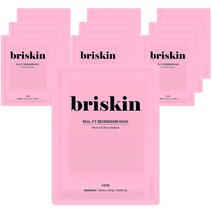 브리스킨 리얼 핏 세컨드스킨 수분집중 시트 마스크, 10개, 1개입
