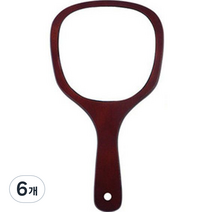 더블제이 우드 메이크업 손거울 D타입, 월넛, 6개