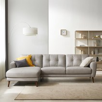 까사미아 onion 로투스 카우치 소파 우형 방문설치, 라이트그레이