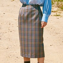 오앨 PIPING POINT CHECK SKIRT