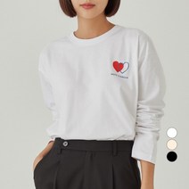 ELLE PARIS 여성 오버핏 긴팔 그래픽 티셔츠