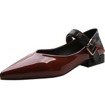 명양피프 여성용 에나멜 뾰족 단화 구두 YT_RA4592