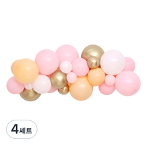 파티마트 풍선 가랜드 클라우드 만들기 DIY 세트, 피치핑크, 4세트