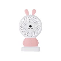 탑폰 토치 LED 미니선풍기 래빗, 핑크