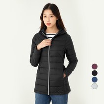 캐럿 여성용 경량 핏티드 후디 패딩 자켓