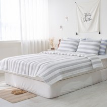 루나슬립 쿨링 스트라이프 인견 시어서커 여름이불 기본세트