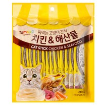 탐사 국내생산 짜먹는 고양이간식, 치킨 + 해산물, 14g, 20개입