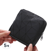 동전 생리대 파우치, 블랙, 5개