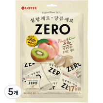 롯데제과 제로 후르츠 젤리 츄잉젤리, 5개, 238g