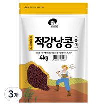 엉클탁 아르헨티나산 적강낭콩 홍대, 4kg, 3개