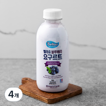 벨라유 블루베리 요구르트, 500ml, 4개