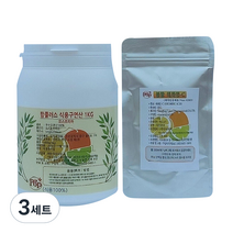 팝플러스 식용 구연산 1kg + 분말 비타민C 100g + 양면 스푼 세트, 3세트