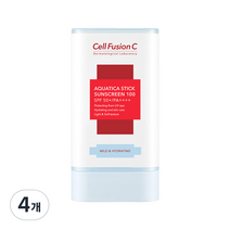셀퓨전씨 아쿠아티카 스틱 썬스크린 100 SPF 50+ PA++++, 19g, 4개