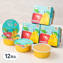 누바 유기농 생과일 아이퓨레 사과배, 100g, 12피스