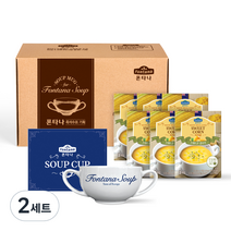 폰타나 뉴질랜드 스위트콘 컵수프 60g x 6p + 도자기 머그컵, 2세트
