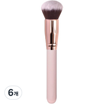 미니맥시 꼼꼼하게 발리는 파운데이션 브러쉬, 둥근형 핑크, 6개