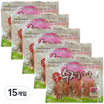 수제치킨 강아지 건조간식 150g, 오메가우유껌 닭갈비, 15개입
