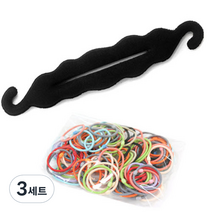 루머스 고리형 스폰지 올림머리 HU012 + 머리끈 HU072 100p 랜덤 발송, 3세트