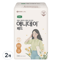 디펜드 여성용 애니데이 요실금 패드 중용량, 24개입, 2개