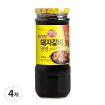 오뚜기 양념장 돼지갈비양념, 480g, 4개