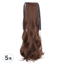 찐노마진몰 웨이브 포니테일 가발 끈묶음형 60cm, 5개, 10 라이트브라운