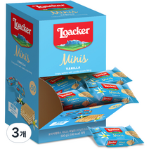 로아커 웨하스 미니스 바닐라 디스펜서 50p, 500g, 3개