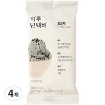 프로틴방앗간 흑임자 하루 단백바, 45g, 4개