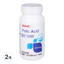 GNC 엽산 1000, 100정, 2개, 100정