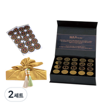 러블리팜 돈진단 한약 용돈박스 20구 + 보자기 + 태슬장식 2p + 설명서 + 원형스티커 풀세트, 황금색(보자기), 랜덤발송(태슬장식), 2세트