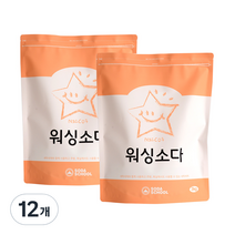 소다스쿨 워싱소다 분말세제, 3kg, 12개