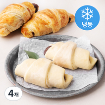 맘쿠킹 브리도 초콜릿 앤 헤이즐넛 크로와상 생지 2개입 (냉동), 4개, 180g